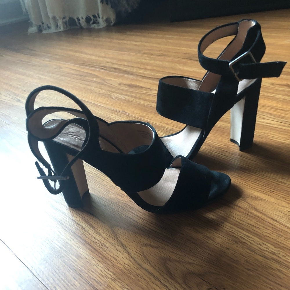 Madewell Suede Black High Heels Size 6